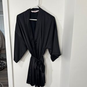 Victoria's Secret Black Satin Robe